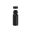 60ML Spiral Shot Bottle w/ Friction Fit Closure & Tamper Break-Off Band (Opaque Black Bottle w/ Opaque Black Closure) - 500/case alternate view